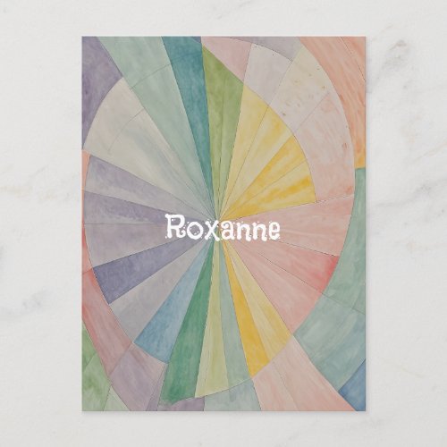 Pastel Color Wheel Odyssey Personalized Postcard