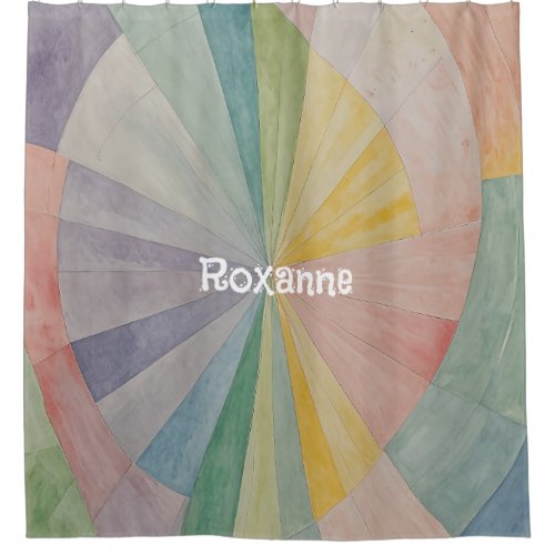 Pastel Color Wheel Odyssey Personalized Shower Curtain