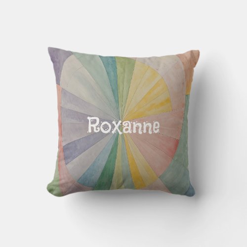 Pastel Color Wheel Odyssey Personalized Throw Pillow