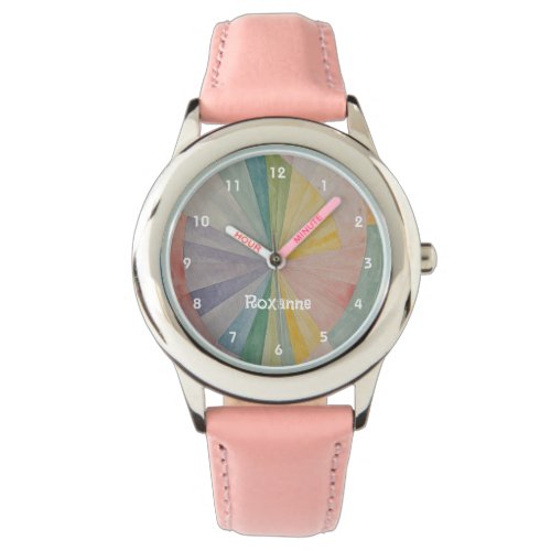 Pastel Color Wheel Odyssey Personalized Watch