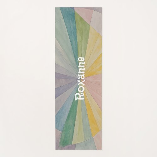 Pastel Color Wheel Odyssey Personalized Yoga Mat