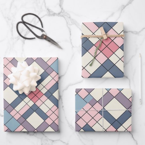 Pastel Color Wrapping Paper Sheets Set