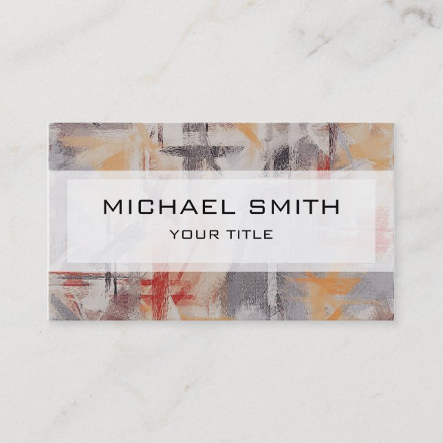 Pastel Colored Abstract Background #3 Business Card (Front)
