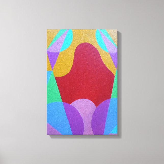 Pastel Colored Abstract Canvas Print (Front)