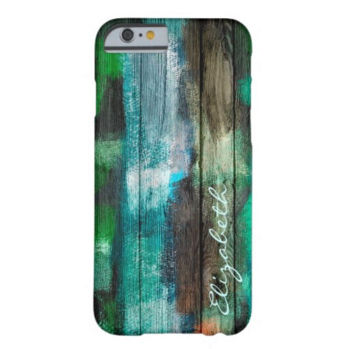 Pastel Colored Abstract Monogram 4 Barely There iPhone 6 Case