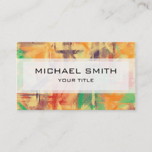 Pastel Colored Abstract Pattern #3 Business Card