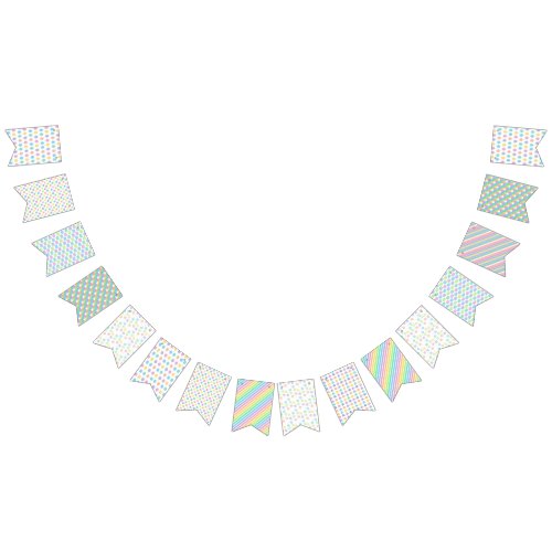 PASTEL COLORED BUNTING BUNTING FLAGS