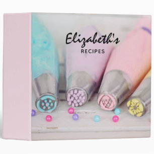 Pastel Colored Cake Decorating Tools Photo Recipe 3 Ring Binder
