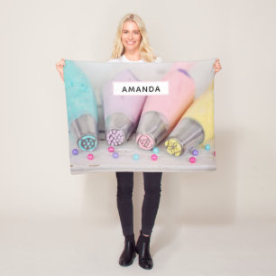 Pastel Colored Cake Decorating Tools Photograph Fleece Blanket