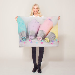 Pastel Colored Cake Decorating Tools Photograph Fleece Blanket
