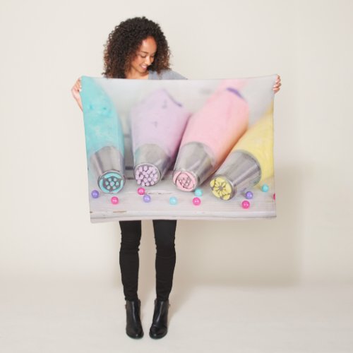Pastel Colored Cake Decorating Tools Photograph Fleece Blanket