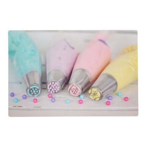 Pastel Colored Cake Decorating Tools Photograph Placemat