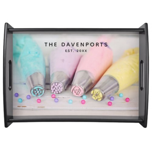 Pastel Colored Cake Decorating Tools Photograph Serving Tray