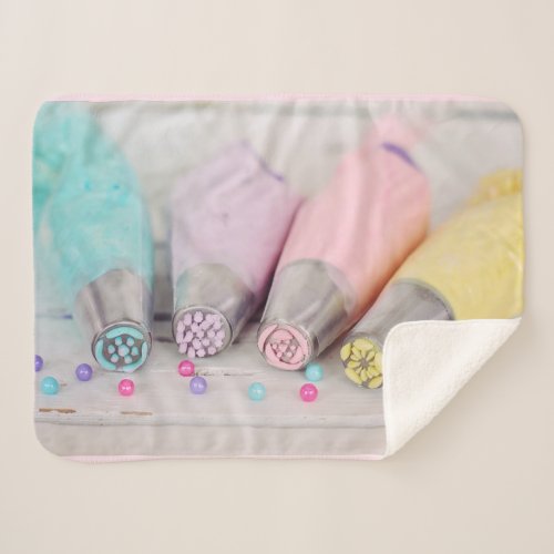 Pastel Colored Cake Decorating Tools Photograph Sherpa Blanket