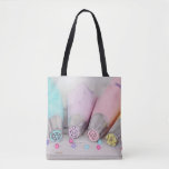 Pastel Colored Cake Decorating Tools Photograph Tote Bag at Zazzle