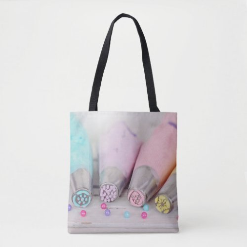 Pastel Colored Cake Decorating Tools Photograph Tote Bag