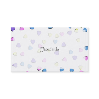 Pastel Colored Candy Hearts Business Card