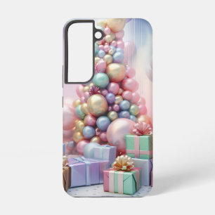 PASTEL COLORED CHRISTMAS TREE WITH PRESENTS SAMSUNG GALAXY S22 CASE