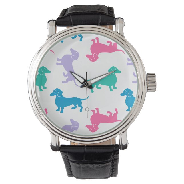 Pastel Colored Dachshunds Watch (Front)