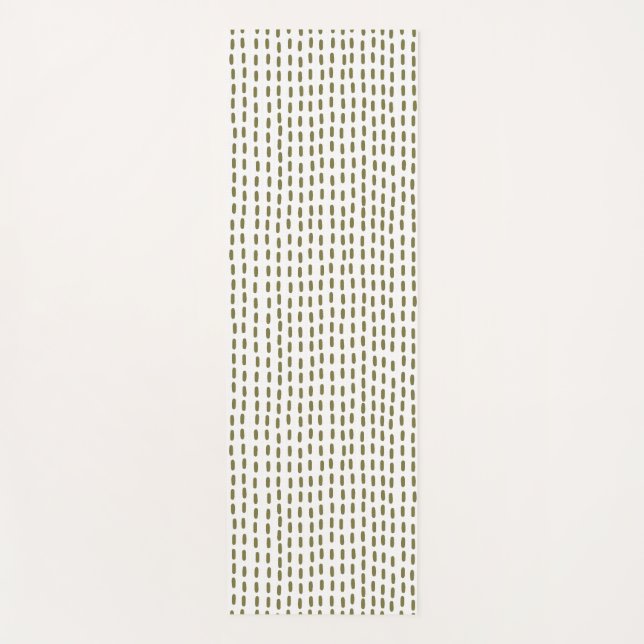 Pastel colored Dotted line pattern Yoga Mat (Front)