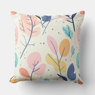Pastel colored floral cushion