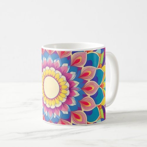 Pastel Colored Flower Coffee Mug