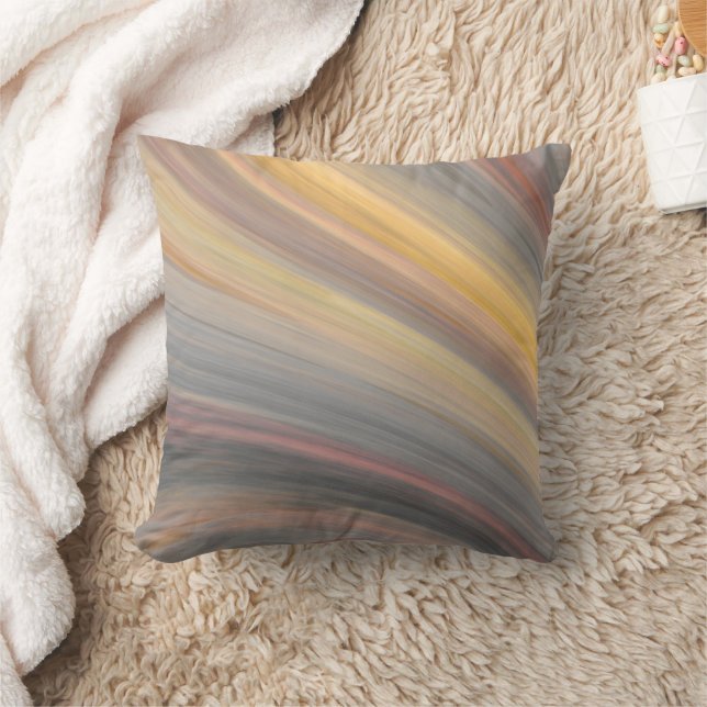 pastel colored lines throw pillow (Blanket)