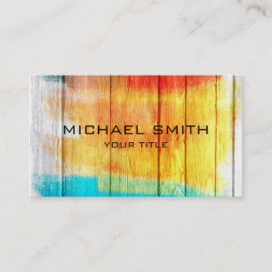 Pastel Colored on Wood #4 Business Card