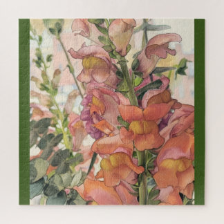 Pastel Colored Pencil Flower Illustration Jigsaw Puzzle