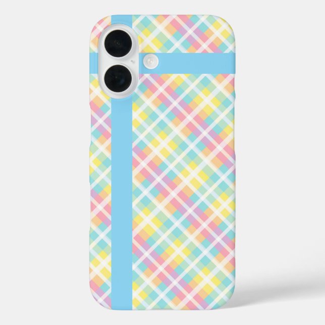 Pastel Colored Plaid Case-Mate iPhone Case (Back)
