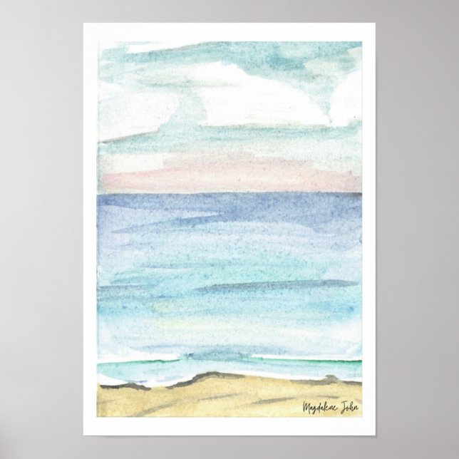 Pastel colored Sea Poster (Front)