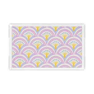 Pastel colored shell pattern acrylic tray