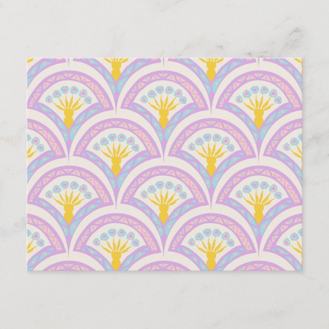 Pastel colored shell pattern advice card (Front)