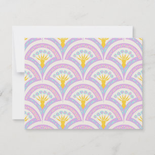 Pastel colored shell pattern advice card