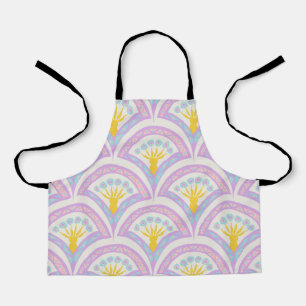 Pastel colored shell pattern apron
