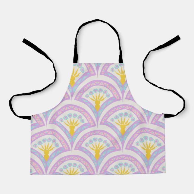 Pastel colored shell pattern apron (Front)
