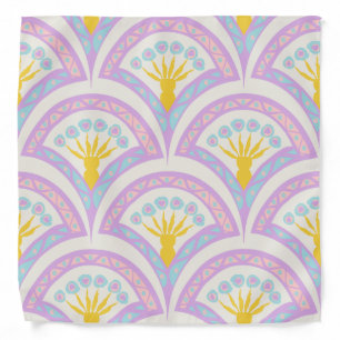 Pastel colored shell pattern bandana