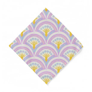 Pastel colored shell pattern bandana
