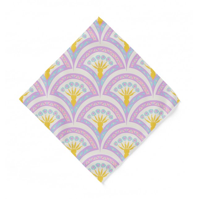 Pastel colored shell pattern bandana (Front)