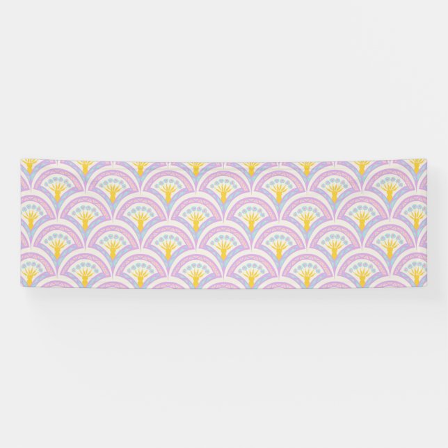 Pastel colored shell pattern banner (Horizontal)