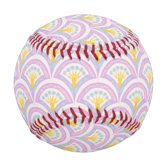 Pastel colored shell pattern baseball (Front)