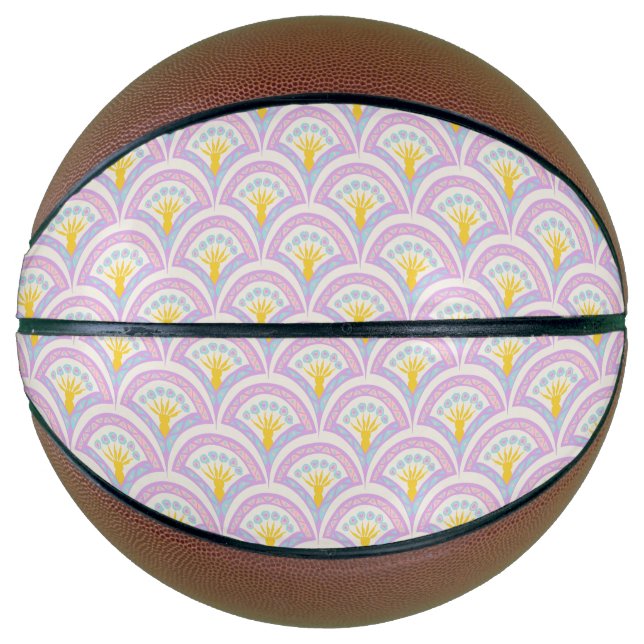 Pastel colored shell pattern basketball (Front)