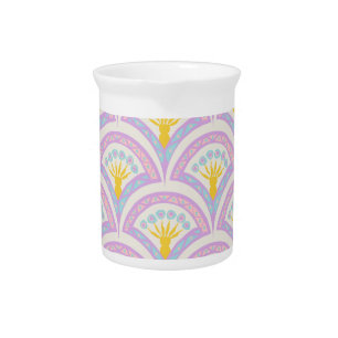 Pastel colored shell pattern beverage pitcher