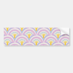 Pastel colored shell pattern bumper sticker