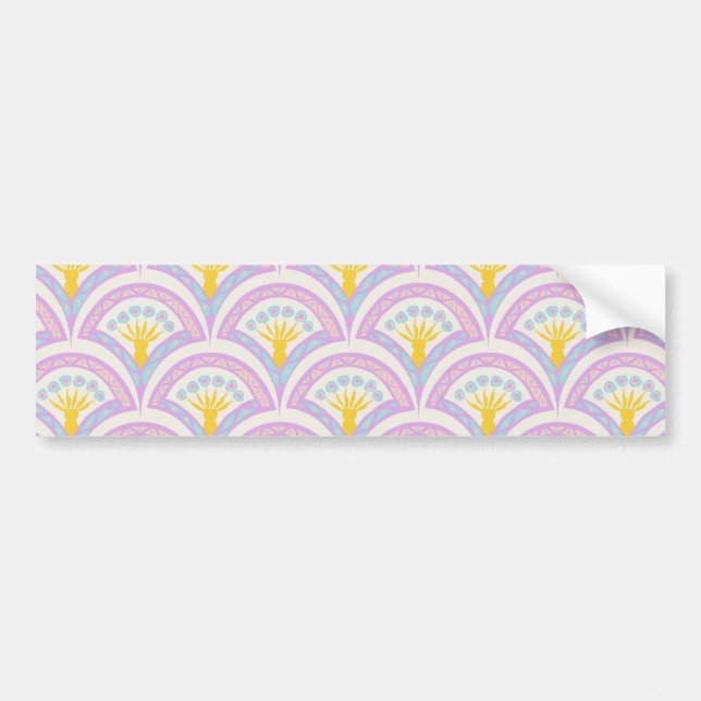 Pastel colored shell pattern bumper sticker (Front)