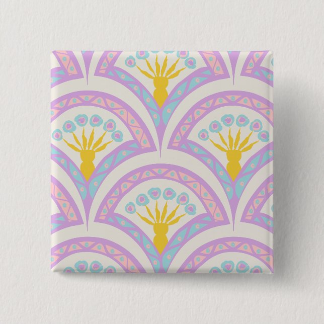 Pastel colored shell pattern button (Front)