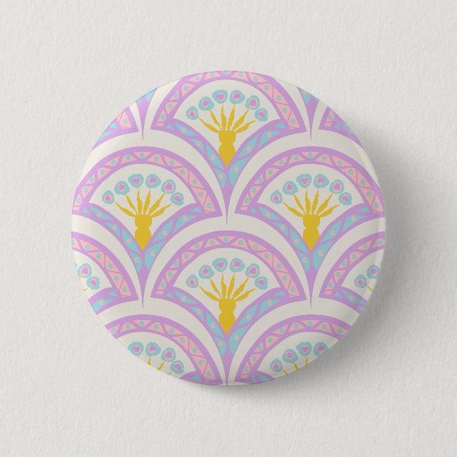 Pastel colored shell pattern button (Front)