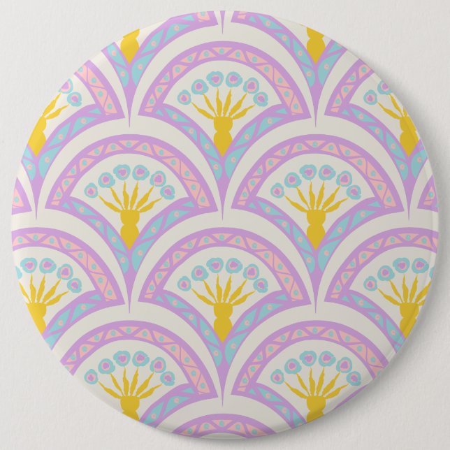 Pastel colored shell pattern button (Front)