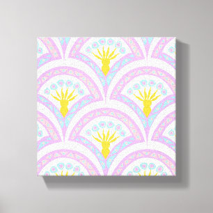Pastel colored shell pattern canvas print