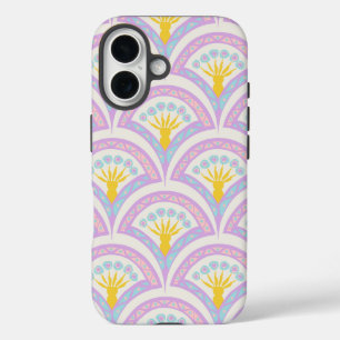 Pastel colored shell pattern iPhone 16 case